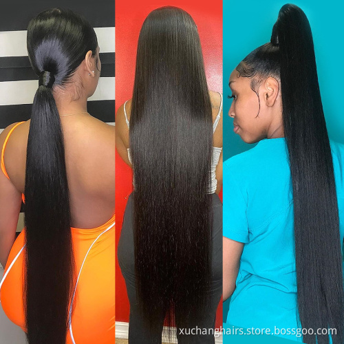 32-40Inch Raw Straight Human Hair Weave SuperLong Bundle